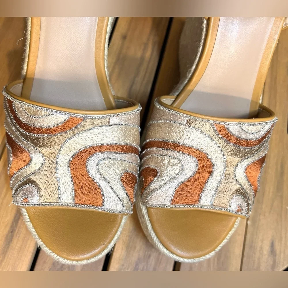 🧡🤎SAINT G Marcilia GORGEOUS Platform Wedges 🧡🤎SZ 11-NWT